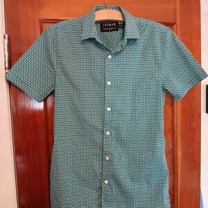 [TOPMAN] Mens Small Short-Sleeved Button-Up